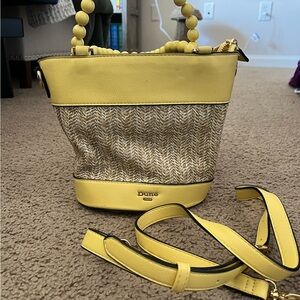 Dune London Yellow and Tan Shoulder Bag